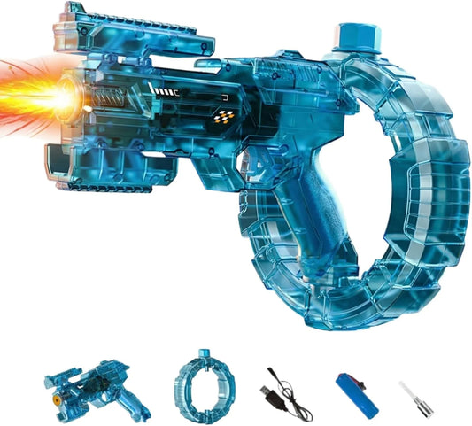 Electric Transforming Water Blaster with Lights – Long Range Water Gun for Kids & Adults